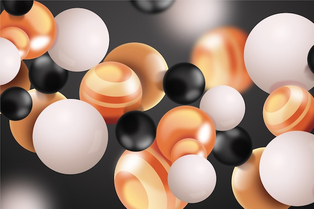 Free vector realistic elegant spheres background