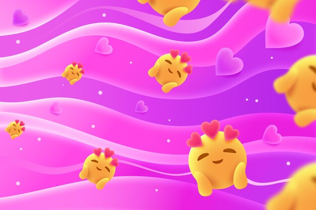 Free vector realistic emojis background