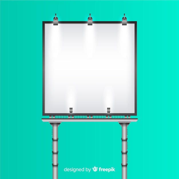 Free vector realistic empty billboard