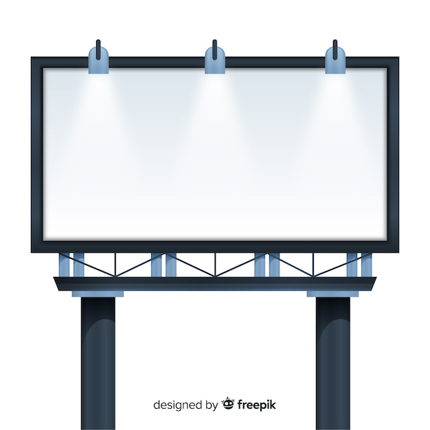 Free vector realistic empty billboard