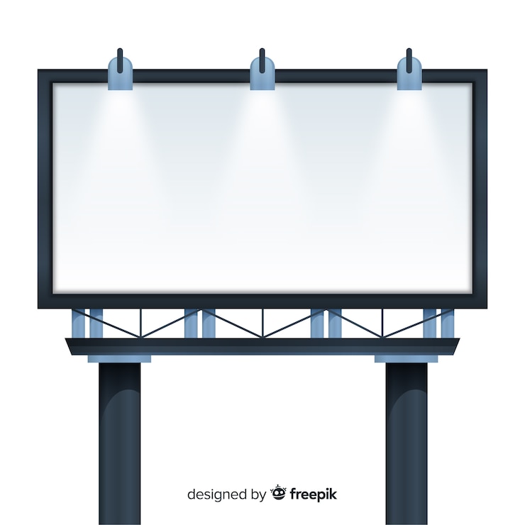Free Vector realistic empty billboard