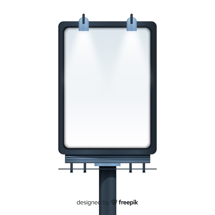 Free Vector realistic empty billboard