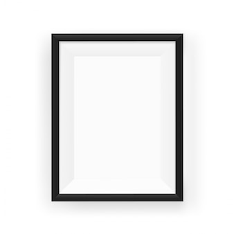 Premium Vector Realistic Empty Black Picture Frame On A Wall Vector Illustration Isolated On White Premium Vector Realistic Empty Black Picture Frame On A Wall Vector Illustration Isolated On White