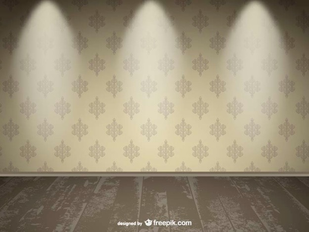 Realistic empty wall spotlight design