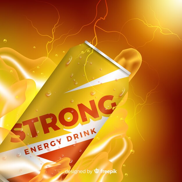 광고 템플릿-현실적인 에너지 음료