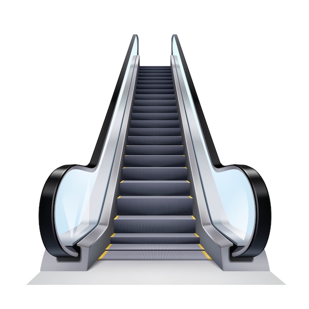 Free vector realistic escalator illustration