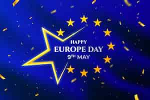 Free vector realistic europe day background