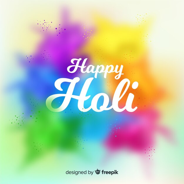 Realistic explosion holi festival background