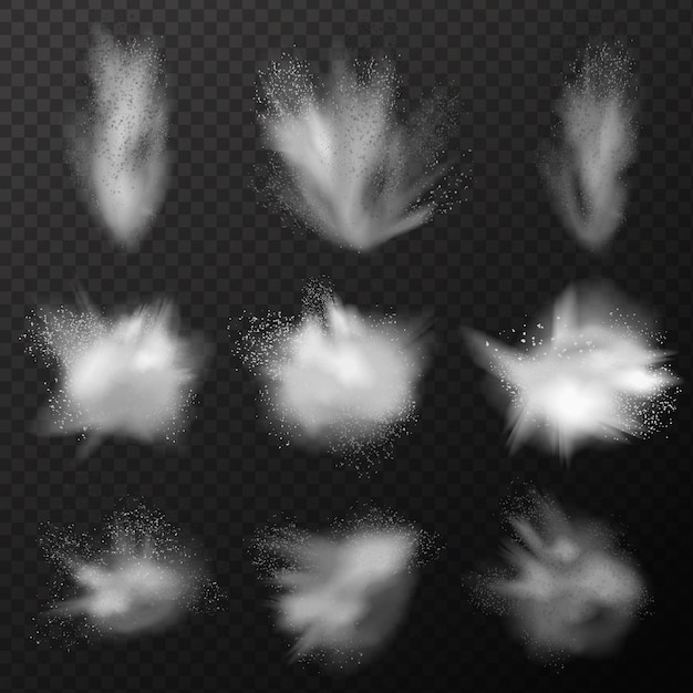 realistic explosion smoke set