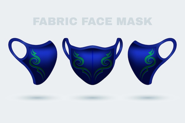 無料ベクター リアルな布製フェイスマスク