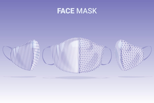 Free vector realistic fabric face mask