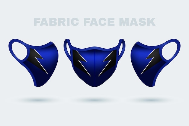 Free vector realistic fabric face mask