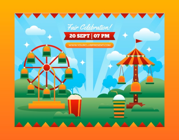 Free vector realistic fair photocall template