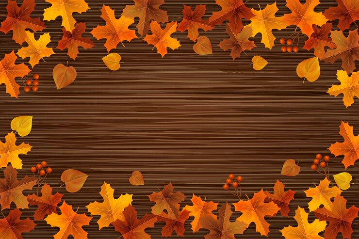 Free Vector realistic fall wood background