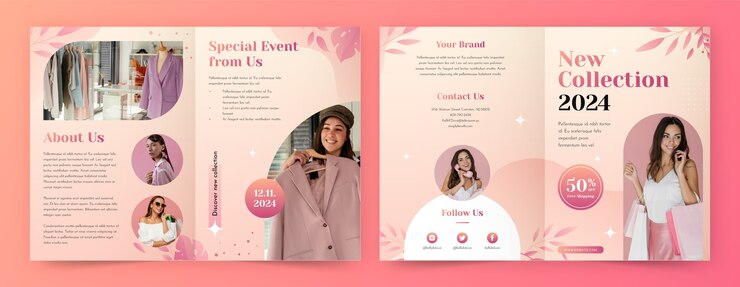 Free Vector realistic fashion collection brochure