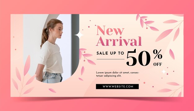 Realistic fashion collection sale banner