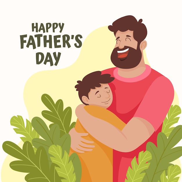 Realistic father's day illustration