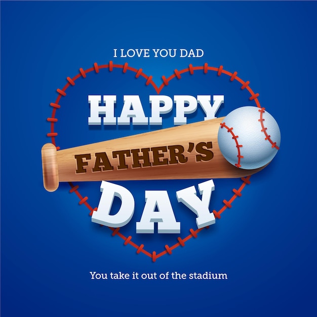 Free vector realistic fathers day concept