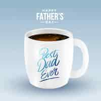 Free vector realistic fathers day concept