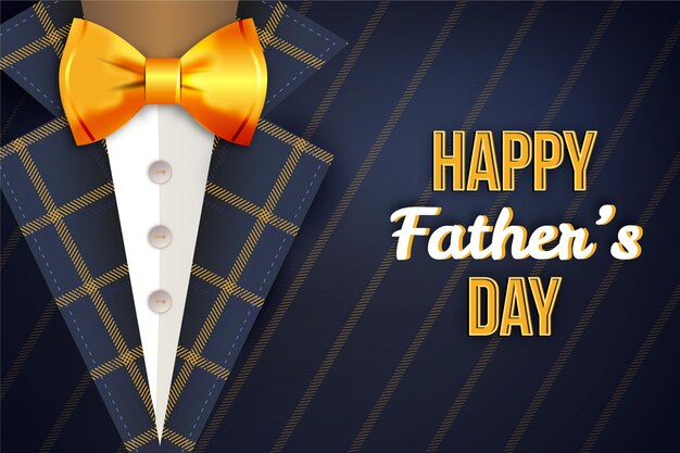 Free vector realistic fathers day concept