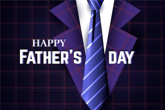 Free vector realistic fathers day concept