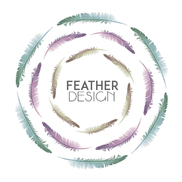  Realistic feathers design