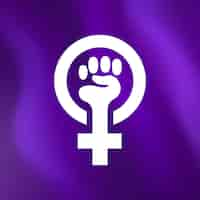 Free vector realistic feminist flag illustration