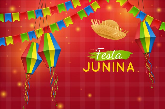 Realistic festa junina illustration