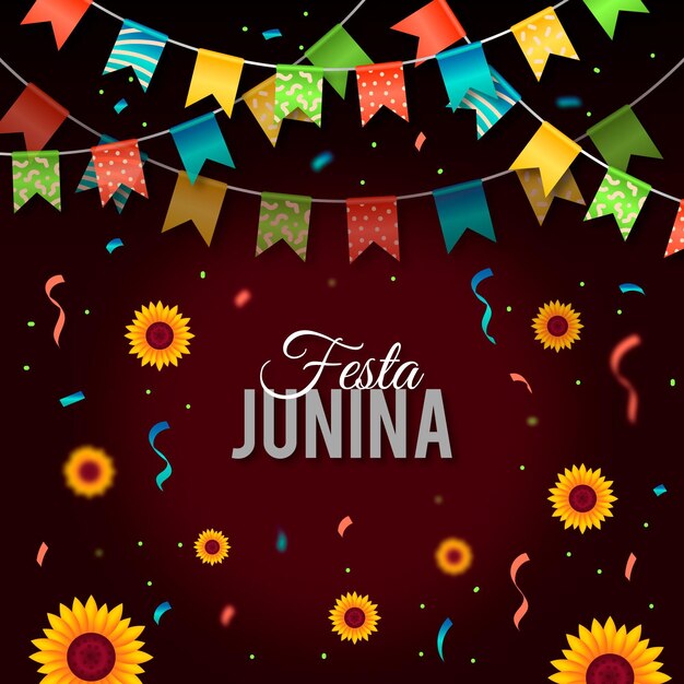 Realistic festa junina illustration