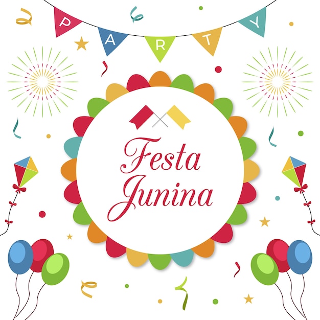 Realistic festa junina style