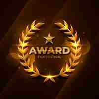 Free vector realistic film awards illustration