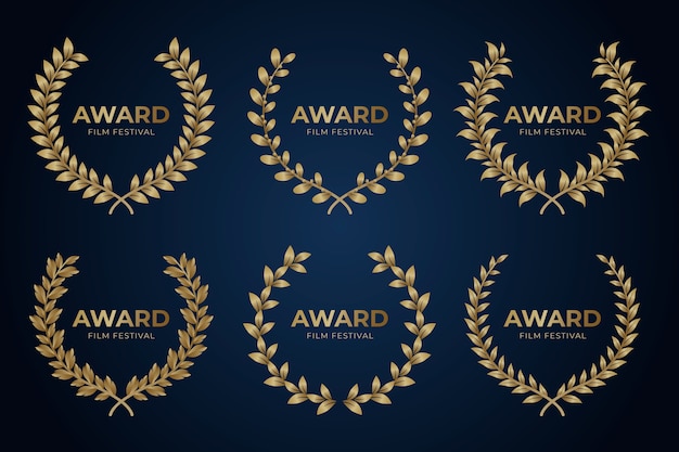 Free vector realistic film awards ornaments