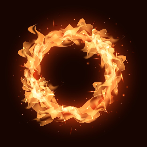Realistic fire ring