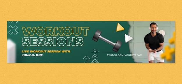 Realistic fitness  twitch banner