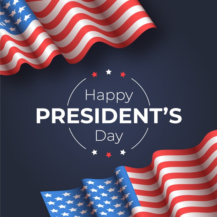 Free Vector realistic flag for presidents day