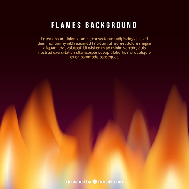 Free vector realistic flame background