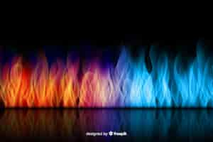 Free vector realistic flames background