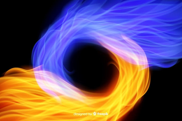 Free vector realistic flames background