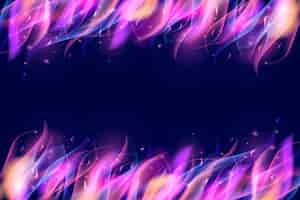 Free vector realistic flames frame background