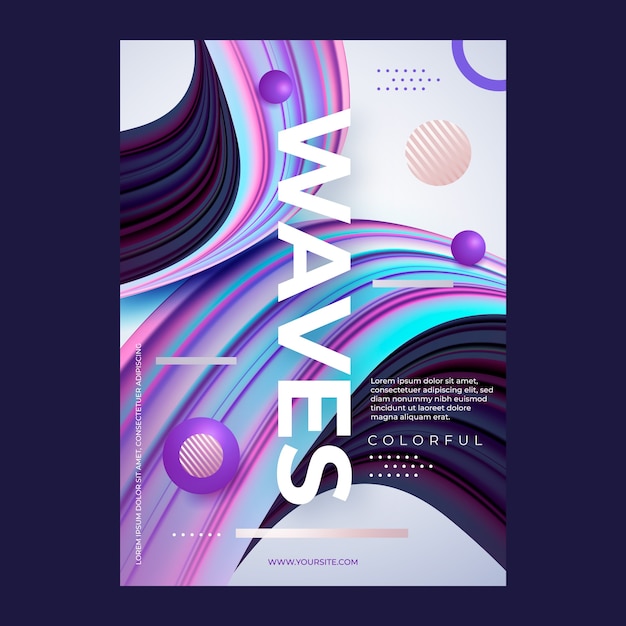 Realistic and flat poster design