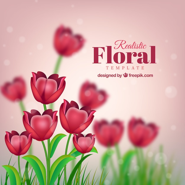 Free vector realistic floral background