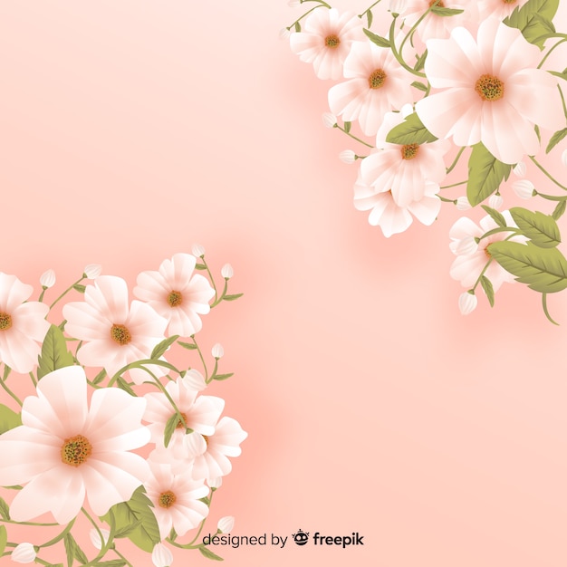 Free vector realistic floral background