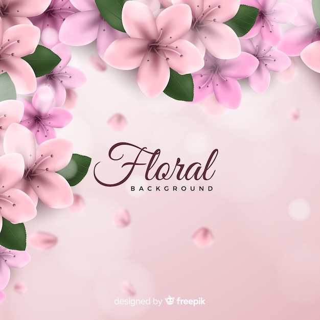 Realistic floral background