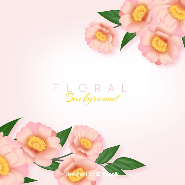 Realistic floral background