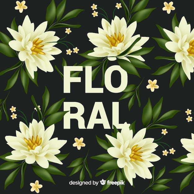 Free vector realistic floral background