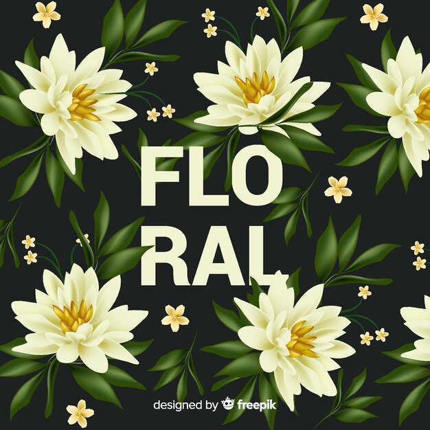 Realistic floral background