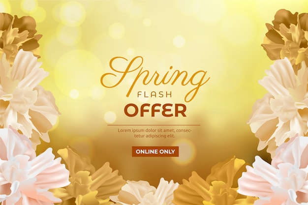 Free vector realistic floral spring sale