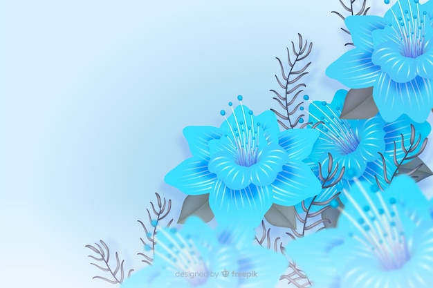 Realistic flowers background