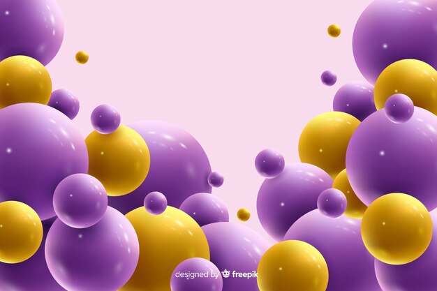 現実的な流れる紫色のボールの背景