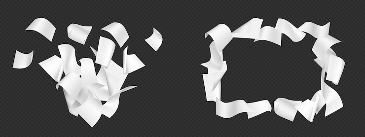 무료 Vector 현실적인 플라이 페이퍼 시트 3d 터